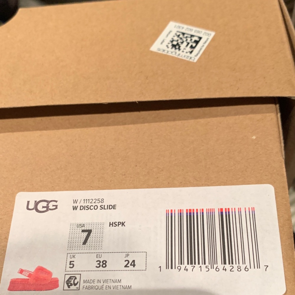 UGG Women’s Bright Red Disco Slippers